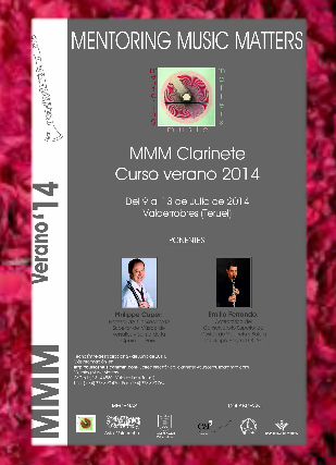 Curso de Clarinete con Philippe Cuper y Emilio Ferrando. Julio 2014