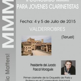 Concurso de Clarinete MMM Julio 2015 .  Tribunal:  Pascal Moraguès.  Juan Luis Royo. Carlos García. Enric Rodriguez