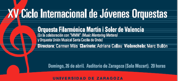 XV ENCUENTRO INTERNACIONAL DE JOVENES ORQUESTAS. Universidad de Zaragoza