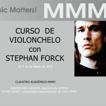 III MASTER CLASSES CON STEPHAN FORCK