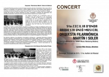 Concierto en el Auditorio de Música del Centro Artístico Musical «Santa Cecilia» de Foios (Valencia)