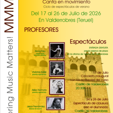 CURSO DE CANTO “ELVIRA DE HIDALGO”. JULIO 2026